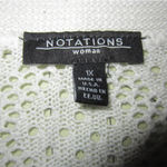 Notations White Knit Open Short Sleeve Cardigan Size 1x Photo 4