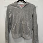 Juicy Couture Gray Velour Zip Up Track Jacket Size Medium Photo 0