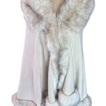 BEIGE Faux FUR CAPE SHAWL WRAP WOMEN Tan Photo 0