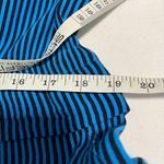 Equipment  Femme Lizza Striped Drawstring Shirt Dress Size 4 blue Long Sleeve Photo 3