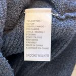 Brochu Walker Navy Blue Teddy Long Sleeve Crew Neck Tie Waist Sweater Blouse Med Photo 5