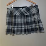 The Kilt Women’s Tartan Plaid Gray Black Leather Buckles Kilted Mini Skirt 36 Photo 2