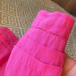 Mustard Seed Fuchsia V-Neck Mini Dress with Tie Photo 4