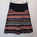 Motherhood Maternity  black colorful layered lace fringe midi skirt Photo 0