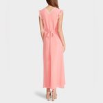 Betsey Johnson  Boudoir Crinkle Chiffon Tie Back Dress Pink White New w/Tag Photo 3