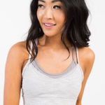 Zyia  Active Luxe Strappy Bra Grey Sports Athletic Photo 0