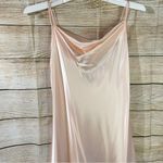 Bebe satin cowl-neck peachy slip on midi dress Size Small adjustable straps- NWT Photo 6