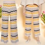 MaxMara Tenore Teouser Multicolor in Chevron Stripe Resort Travel Vacation XS Orange Photo 2