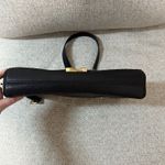 Reiss  NWT Black Leather Crandon Magnetic Close Chain Strap Crossbody Bag Photo 6