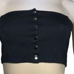 Free People  Women’s Size XS Black Silver Snap Up Bustier Tube Top Photo 2