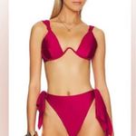 Andrea Iyamah Andrea lyamah Rai High Waisted Bikini Bottoms in Ruby Pink Size Medium Photo 7