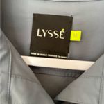 Lysse  Schiffer Button Down Blouse Raw Hem Blouse M‎ in Blue Grey Business Casual Photo 2