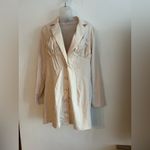 Cider  Beige Button Front Blazer Dress XL Long Sleeve Tailored Neutral Photo 1