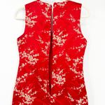 Moda International Womens Vintage 90s Brocade Silk Blend Floral Sheath Dress 4 Red Photo 4