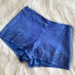Parker NBW Laser Cut Suede Shorts Photo 0
