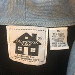 Storybook Knits Black Embellished Cardigan Sweater 1X Zip Beaded Denim Collar Photo 5