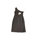 DKNY  Women's One-Shoulder Black Midi‎ Dress Size 6 Party Cocktail Photo 3