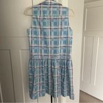 Tuckernuck  Dress Blue Westport Trellis Sleeveless Hayes Shirt Pockets Plaid Photo 7