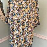 LuLaRoe  Jane Short Sleeve Sweatshirt, License Plates Logo, Large NWT Photo 0