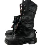 Dr. Martens Dr Doc Martens Triumph Aimilita mirage floral biker leather boots Size 5 Satin Photo 5