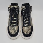 Womens Chunky High Top Snakeskin Hiking Sneakers Jumex Collection Shoes Size 39 Black Photo 4