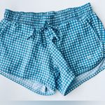 ALBION FIT  Blue Gingham Running Shorts lined sporty preppy Travel XS Photo 0