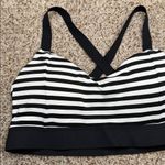 Brooks  Hot Shot Sports Bra Black & White Stripe Large Photo 1