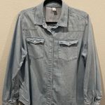 Old Navy Western Pockets Jeans Button Down Shirt Photo 0
