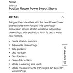 PacSun Womens Flower Power Blue White Floral Cotton Drawstring Shorts Size XS Photo 11