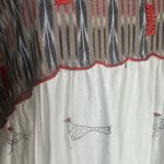 Ivy Jane Ivy‎ Jane Red and White Embroidered Bird Blouse Sz S Photo 2