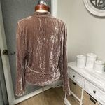 For Love and Liberty Velvet Tie Front Top Kimono Lace Fairy Grunge Romantic Silk Brown Size M Photo 4