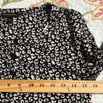 Banana Republic  size small black ivory cream leopard print long sleeve bodysuit Photo 3