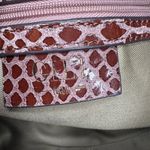 G.I.L.I.Snake Fringe Stirrup Shoulder Red/Brown Patent Suede Bag. Photo 10