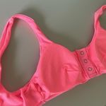 Ribbed Crop Bikini Top Swimsuit with Front Tie Hot Pink / Size XS Photo 6