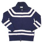 J.Crew NWT  Sweater Jacket with Lobster Detail in Raw Indigo Natural Cardigan XS Photo 4