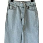 We Wore What NWT CutOut High Rise StraightBaggy Leg Jean Belt 28 Indigo Super Blue Photo 1