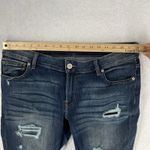 Maurice's  Womens 14W Short Skinny Jeans Stretch Ripped Distressed Dark Wash Denim Photo 11