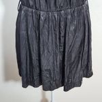 DO+BE Black Metallic Mini Dress Size Large Short Sleeve Black Party Dress Photo 3