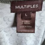 Multiples Shades of green abstract print studded tank top size large Photo 4