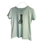 Life is Good  Women's short sleeve V-neck blue cat lover crusher tee Size Medium Photo 2