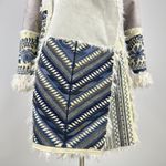 Johnny Was NWOT  Fur & Faux Suede Floral Embroidered Coat Pockets Size S Grey Photo 2