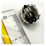 St. John  silver tone and white square clip on earrings Photo 7