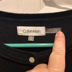 Calvin Klein  Womens Black Cardigan Sweater Gold Buttons Knit Top Large L‎ Photo 3