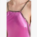 L'Agence NWOT Majesty Chain-Trim Satin Gown in Magenta Pink Size 8 Photo 4