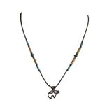 Vtg Southwestern 925 Single Strand Turquoise Zuni Bear Liquid silver necklace Photo 1