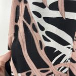 Proenza Schouler Patterned Tie Waist Dress Size 4 Black Pink Designer 10 Photo 7