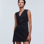 Madewell Black Denim Cap-Sleeve Mini Dress in Tarrybrook Wash Size 2 Photo 1