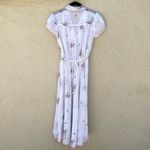 Vintage 1970s Sheer Floral Shirtwaist Dress Size XS 11 White Photo 10