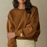 The Normal Brand Sweater Womens Size Large Jackie Vintage Fleece Crewneck Brown Photo 0