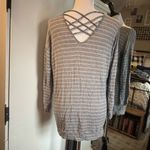 cupio  Small Gray Striped Shirt Photo 2